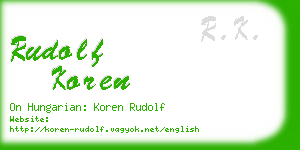 rudolf koren business card